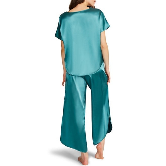 BB Dakota Women's Green or Black Satin 2-Piece Pants & Top Lounge Set NWT - Picture 8 of 8